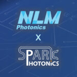 NLM and Spark Photonics logos on a blue background